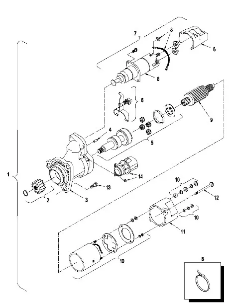87607509 - Мотор, стартер